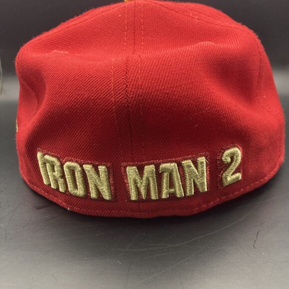 New Era Marvel Comics Iron Man 59Fifty Movie Iron Man 2 Rare Brim Face Cap Hat - Picture 3 of 12